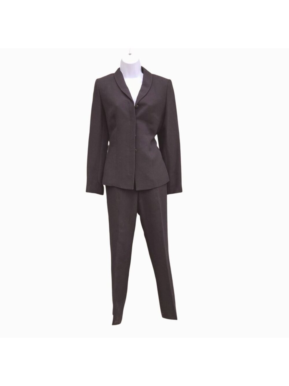 Vintage Bill Burns Signature Wool Blend Brown Pant Suit Women's XS S